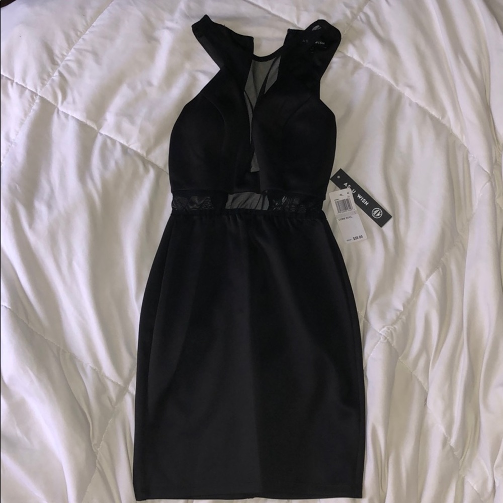 Black tight dress
